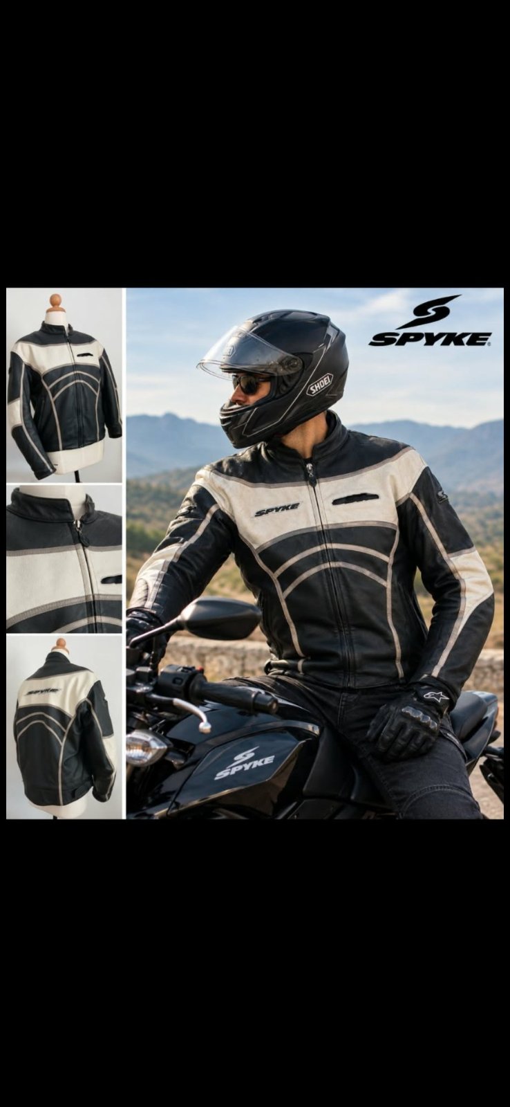 Une Sublime blouson moto Vintage de la marque italienne Spyke🏍✨️