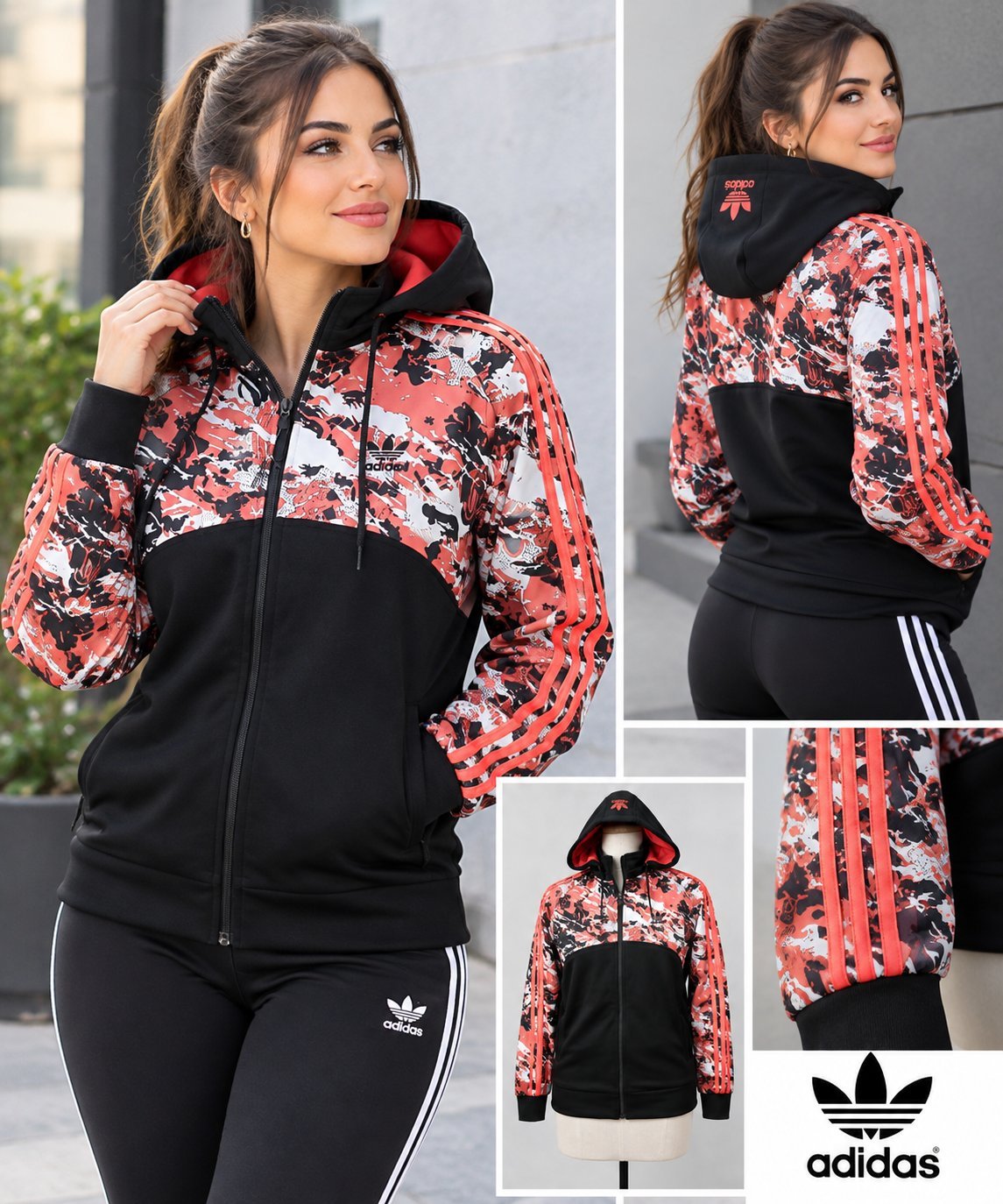 Une très jolie Veste de survêtement Adidas 🧡🖤