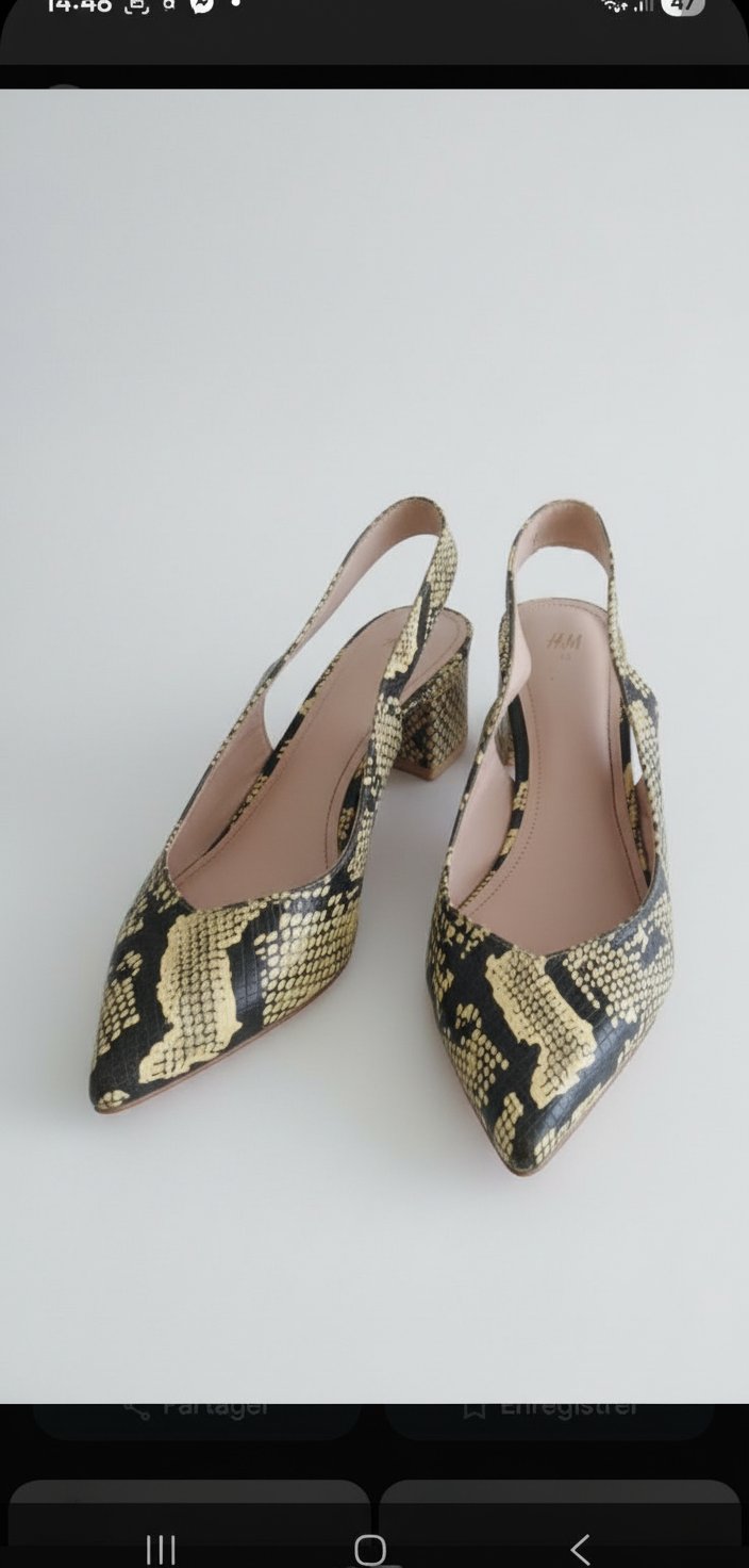 Un jolie escarpins Slingback H&M 🖤💛
