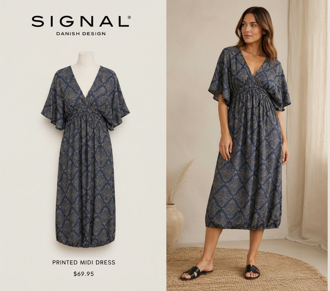 Cette élégante pièce est la robe Danish Design Signali 