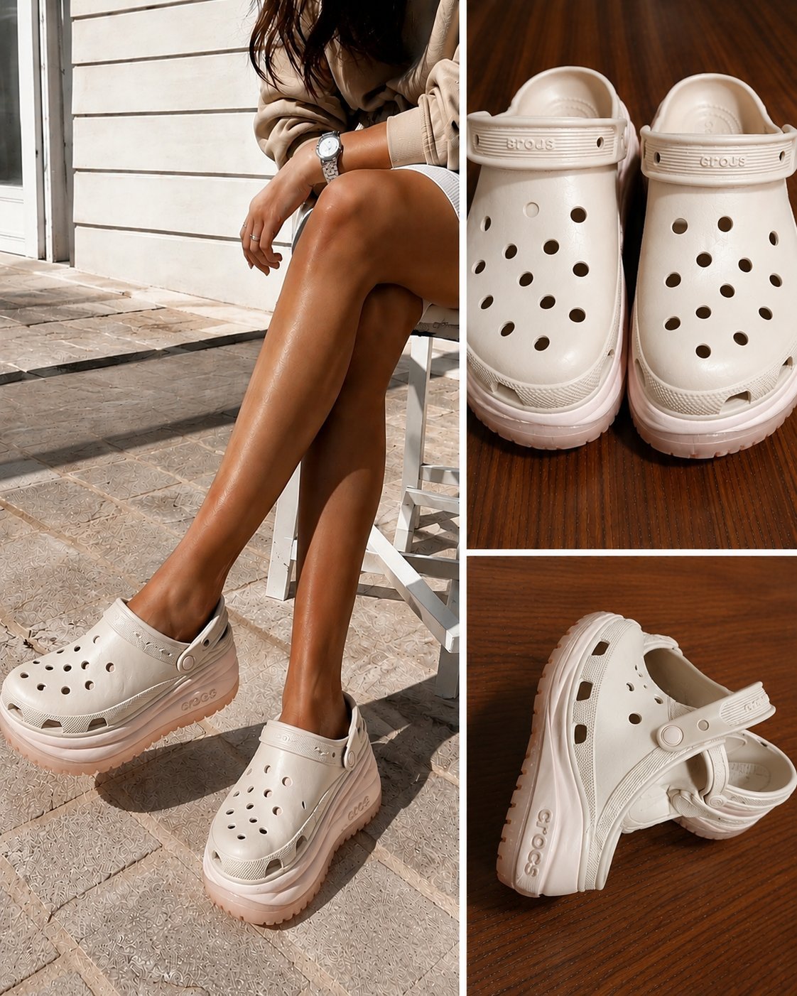 Très jolie Crocs Mega crush shitake 