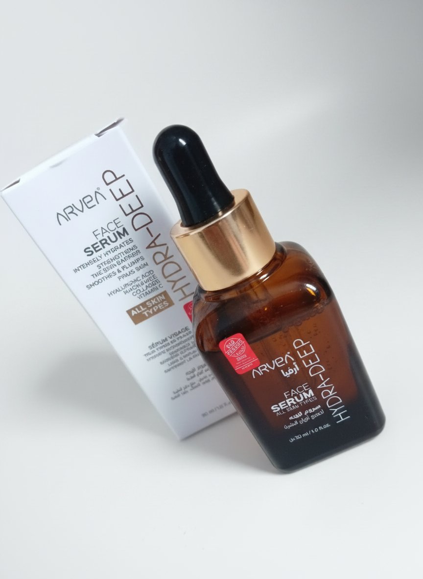 Arvea Hydra-Deep Face Serum - 30 ml Sérum visage hydratant et réparateur pour tous types de peaux.