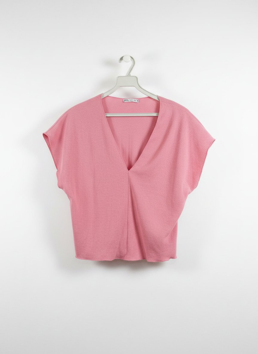 Fluide rose Zara col en V