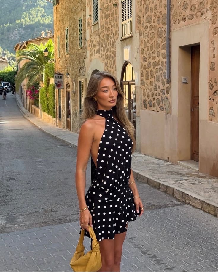 Zara polka dot mini dress