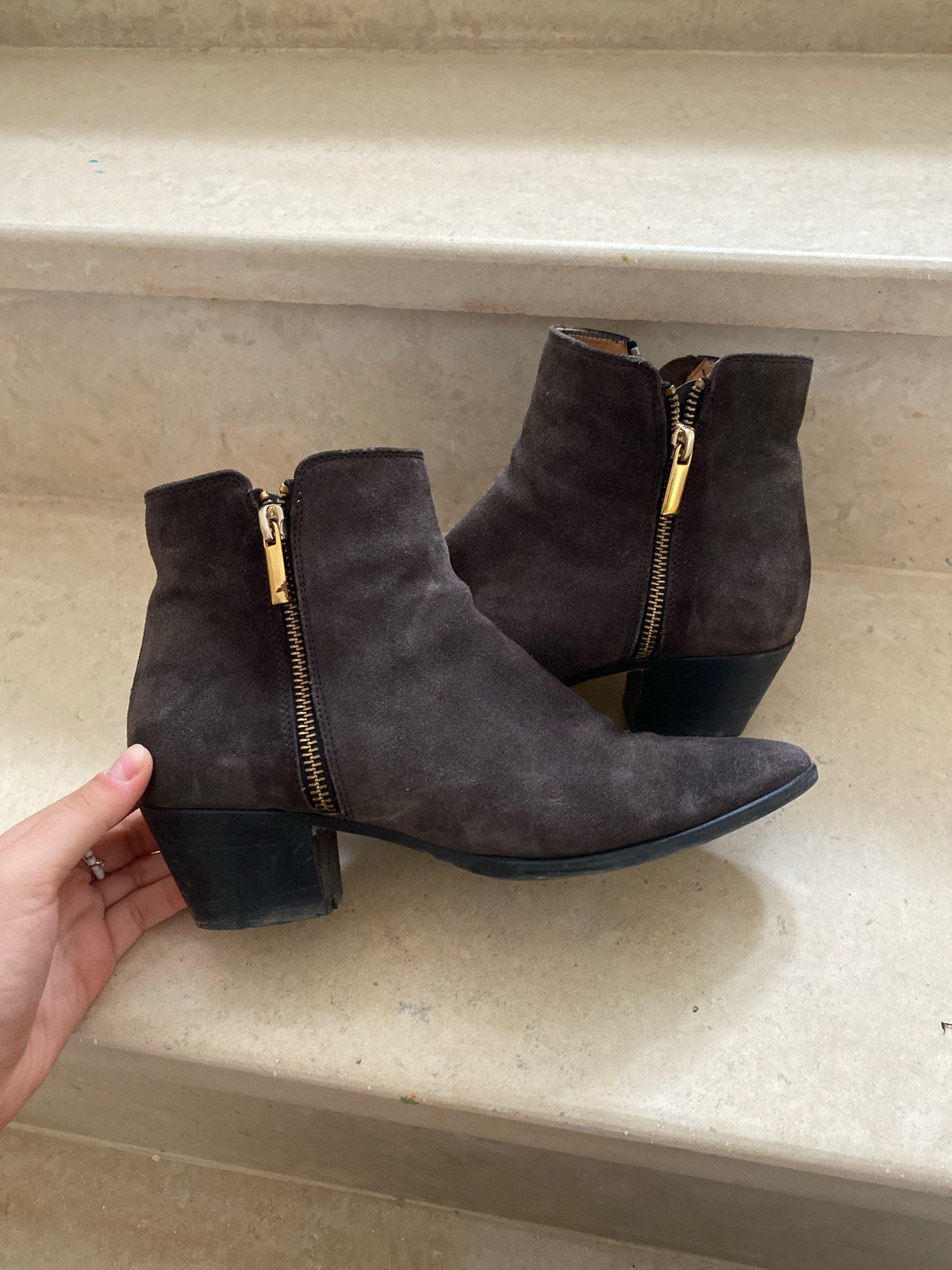 Bottines en daim