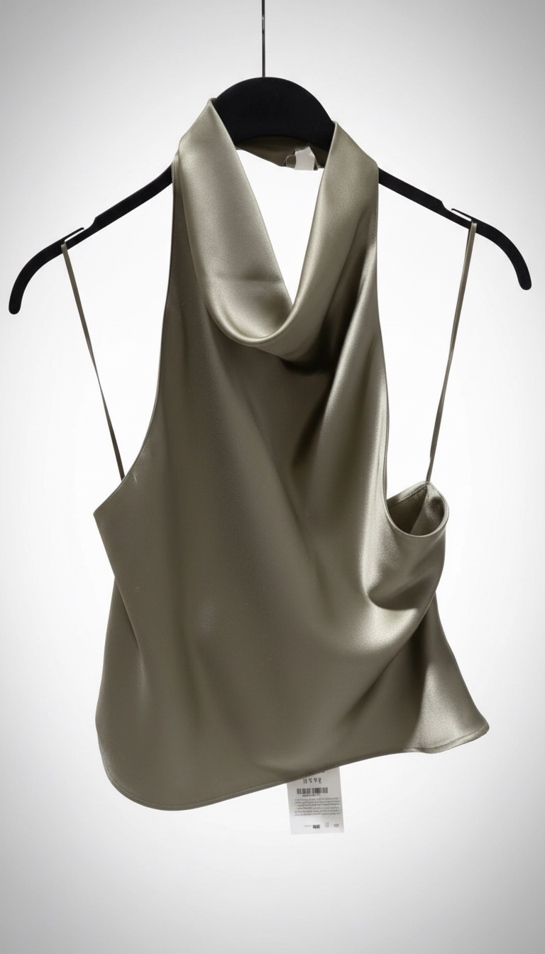 Zara satin halter top