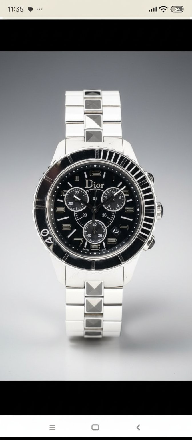 Montre Dior Christal saphir authentique 