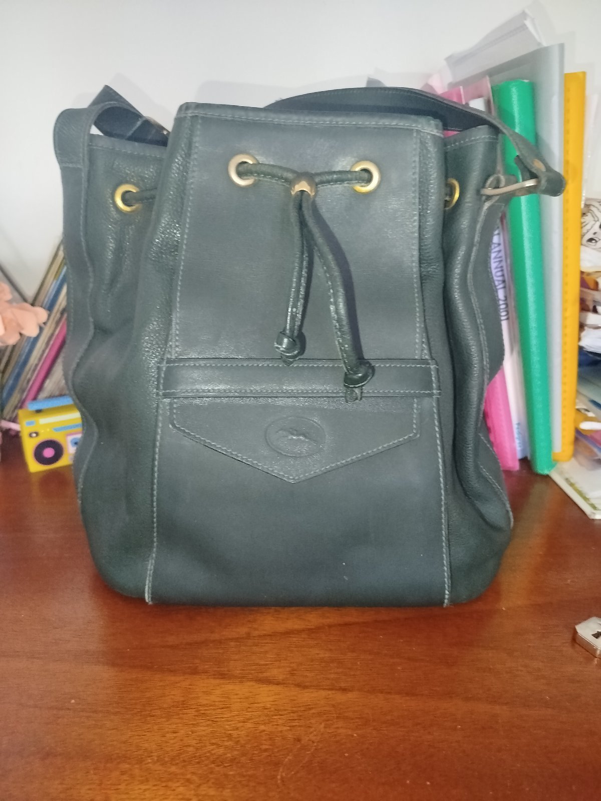Sac seau Longchamps en cuir 