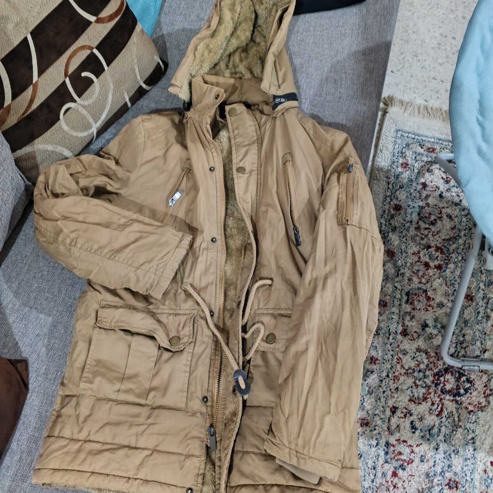 Manteau couleur caramel