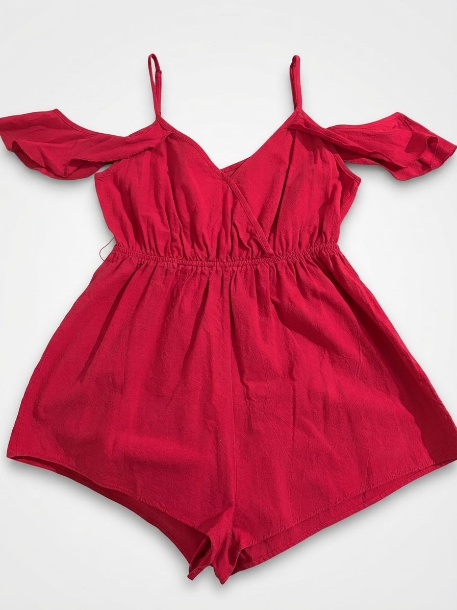 Combi-short rouge 