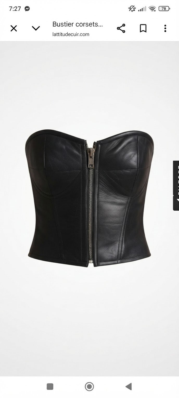 Bustier cuir Pull and bear