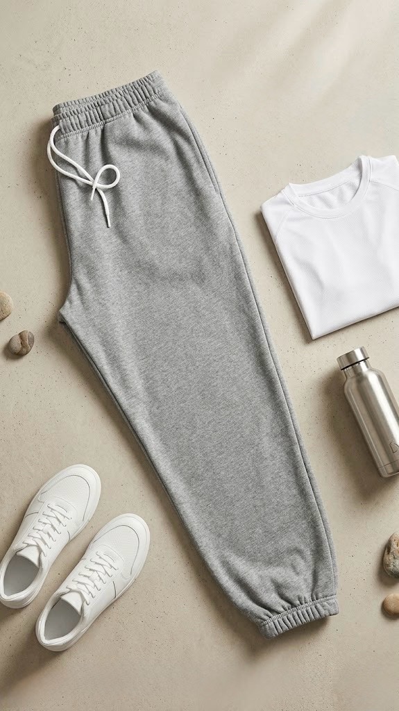 Pantalon de sport gris 100% coton