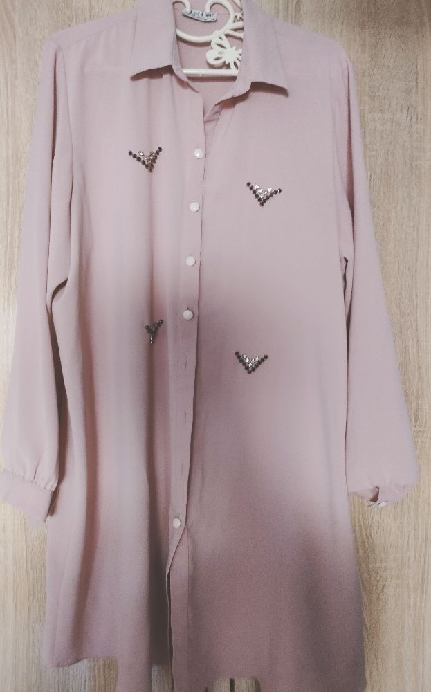 Chemise rose grande taille ( taille 50) tissu fluide