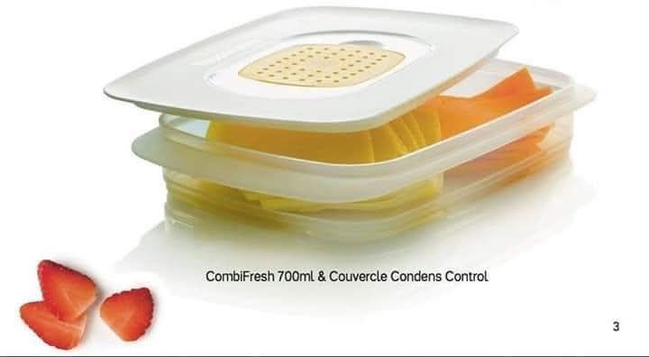Boite combifresh tupperware 700ml + couvercle condenscontrole special fromage 