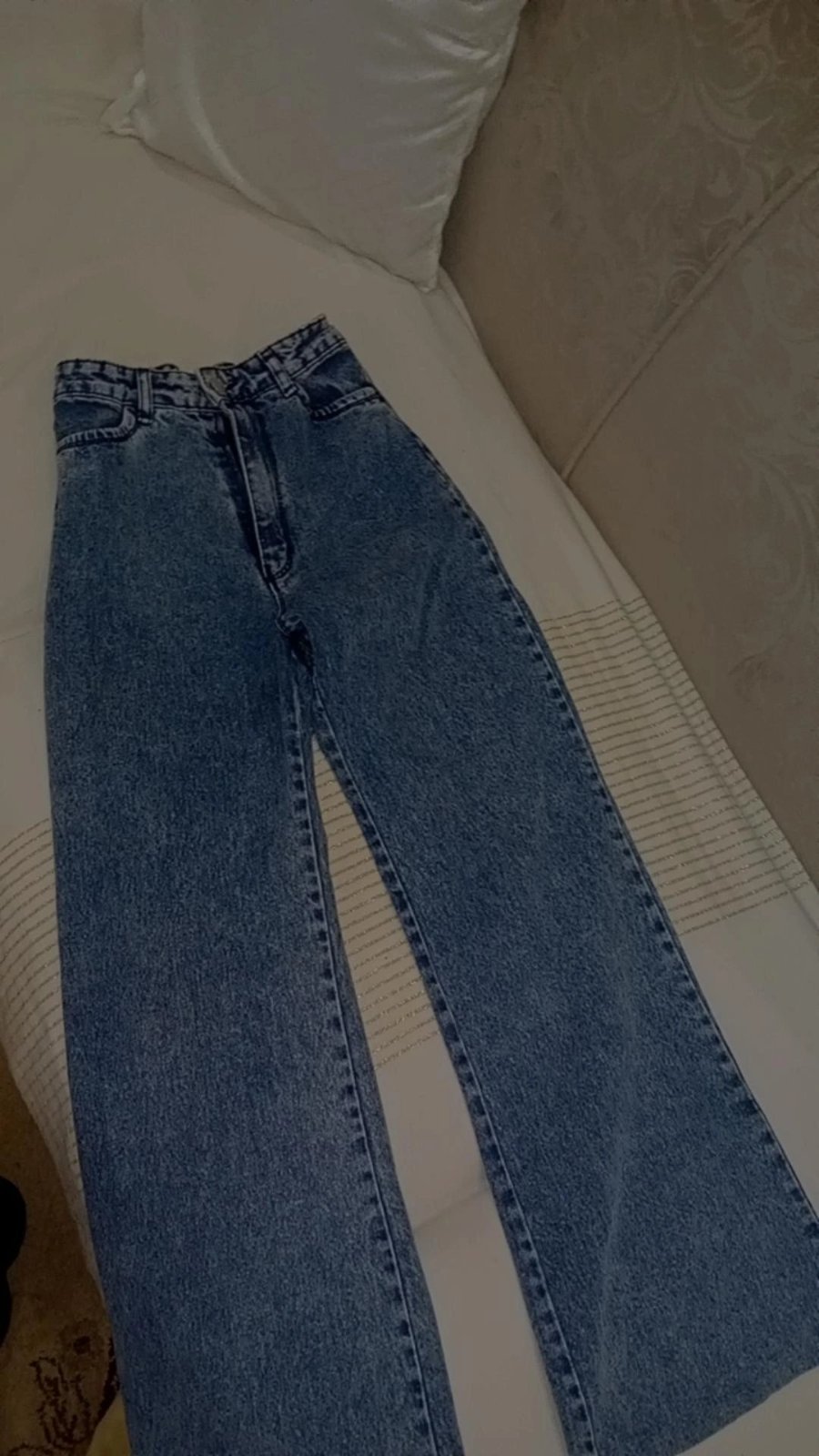 Pantalon large bleu foncé 