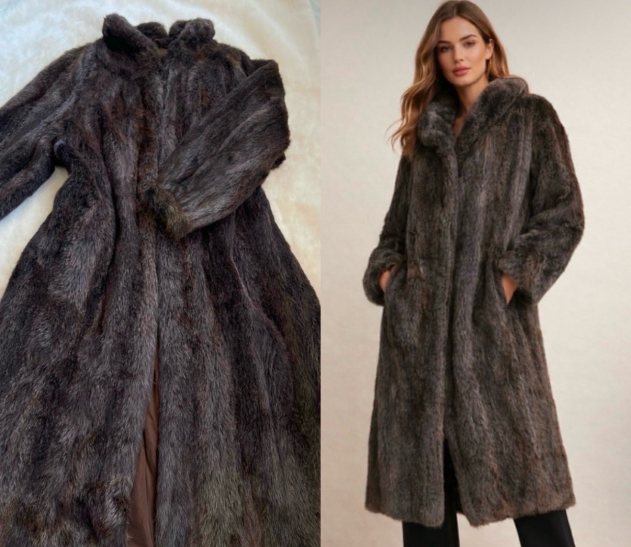 Manteau en Vison  de luxe "Your Sixth Sense" en fourrure véritable (Vison)