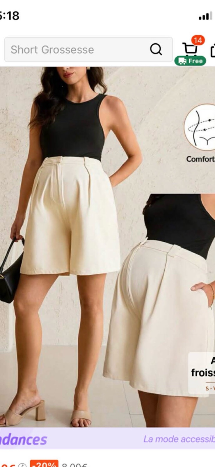 Short de grossesse taille 40 