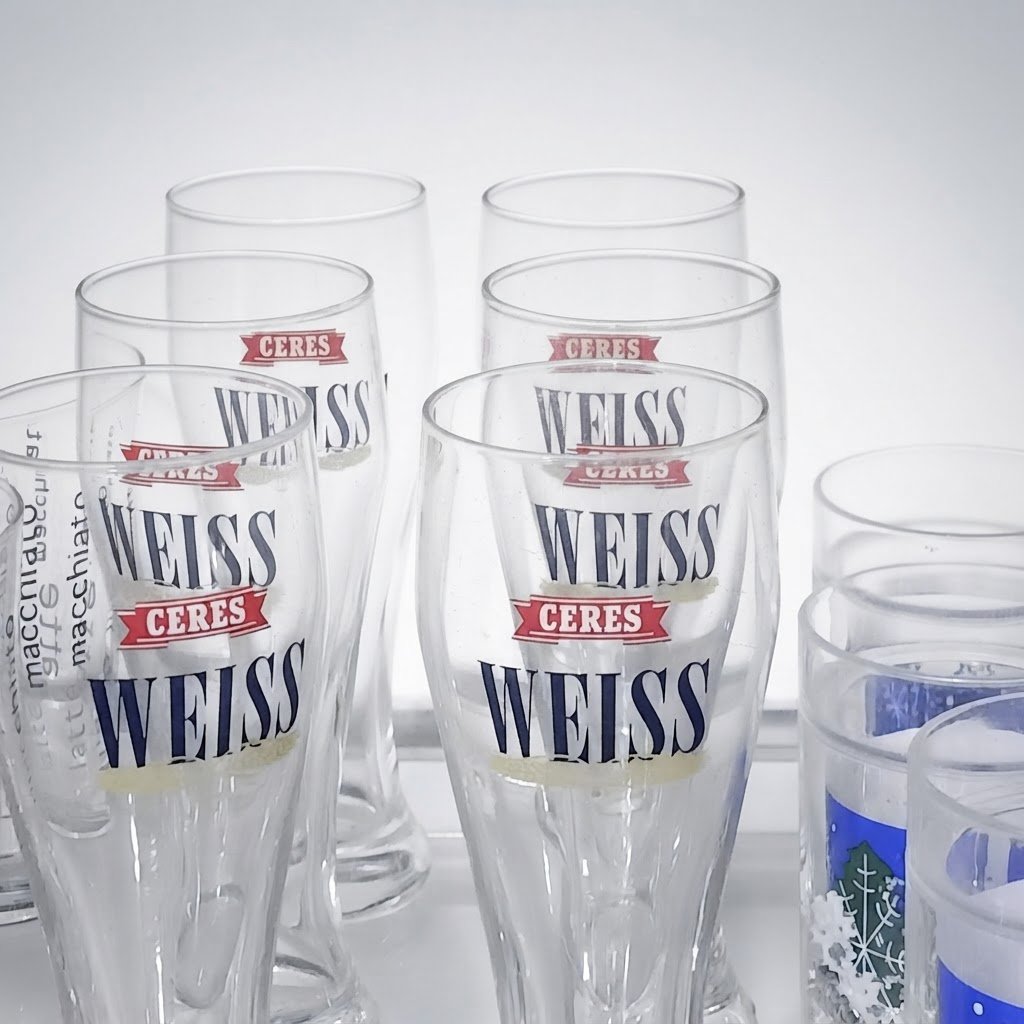 6 verres weiss 