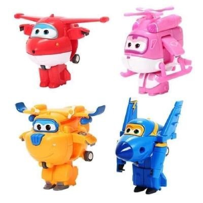 4 Figurine articulée Super Wings Transforming
