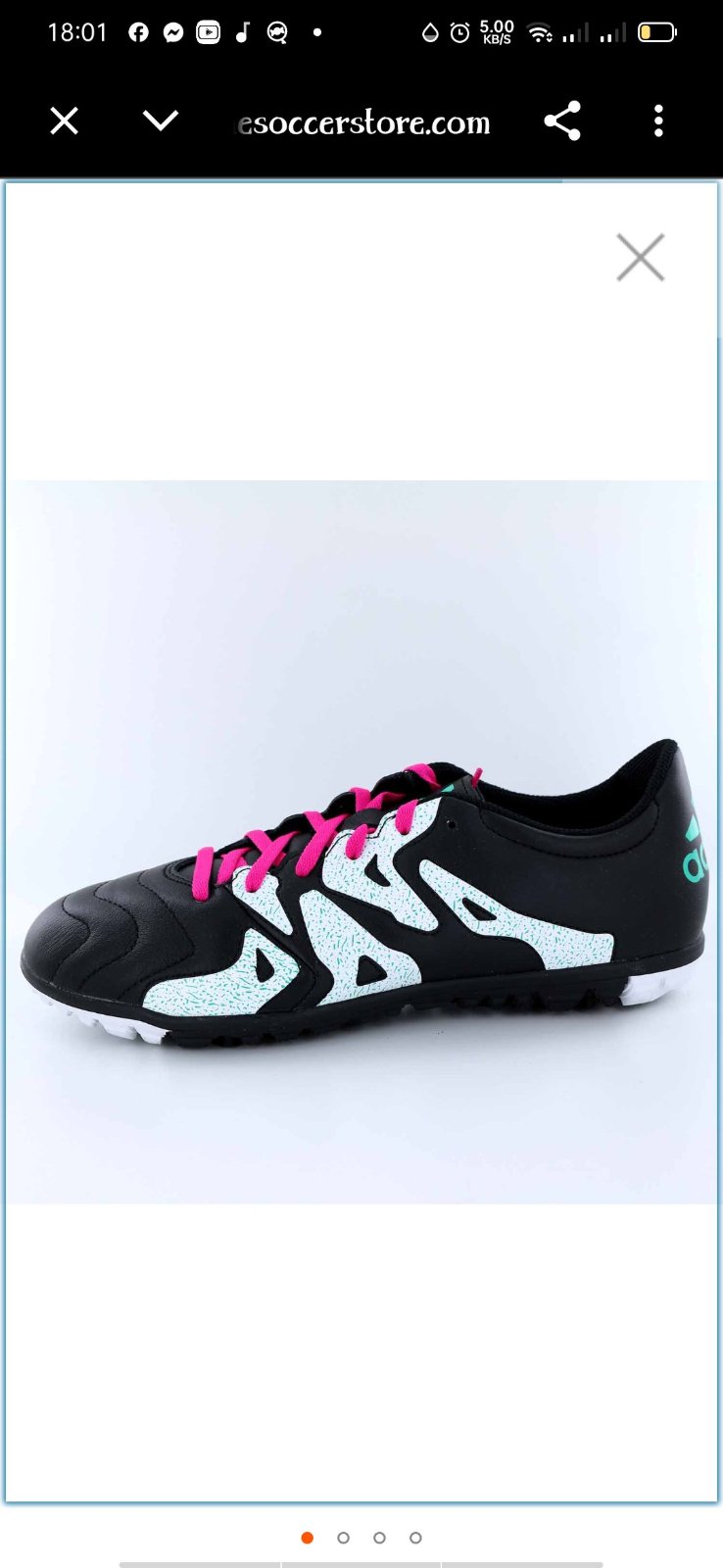 Adidas pour homme X 15,3 Turf Chaussures de football en cuir
