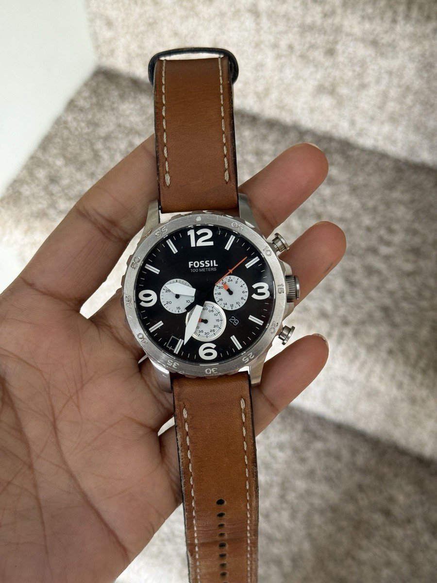Montre Fossil Nate Chronographe authentique 