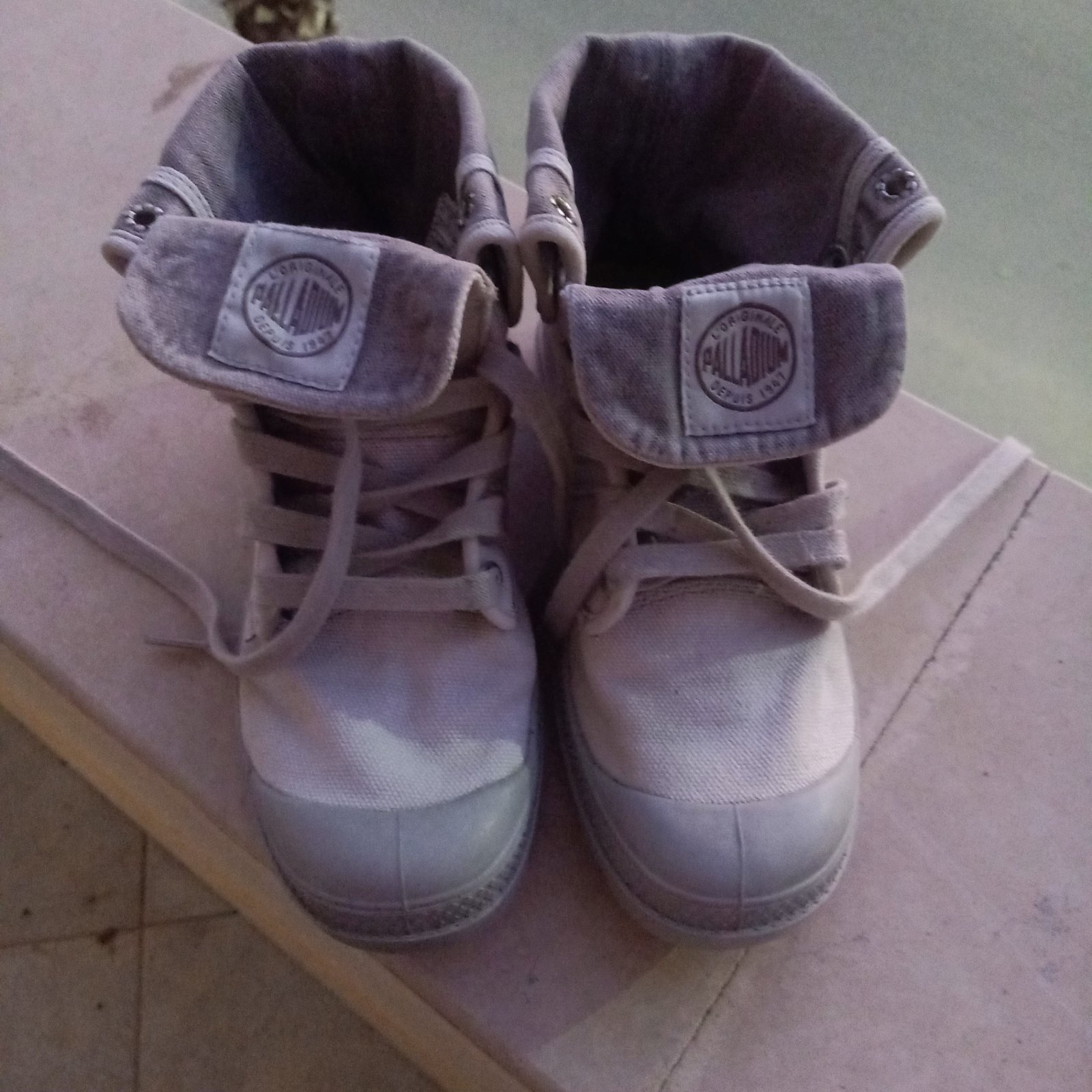Palladium Bottines à lacets BAGGY W femme gris