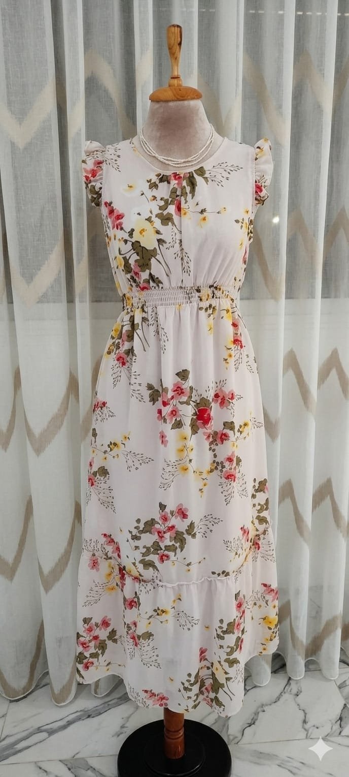 Robe sayefi fleurie longue