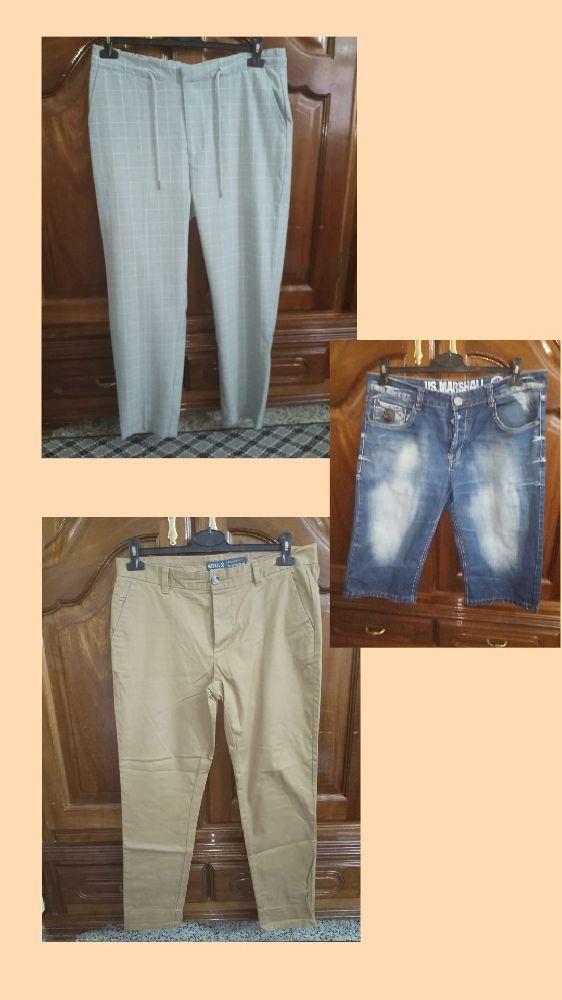 2 pantalon pour homme+ 1 shorte djean