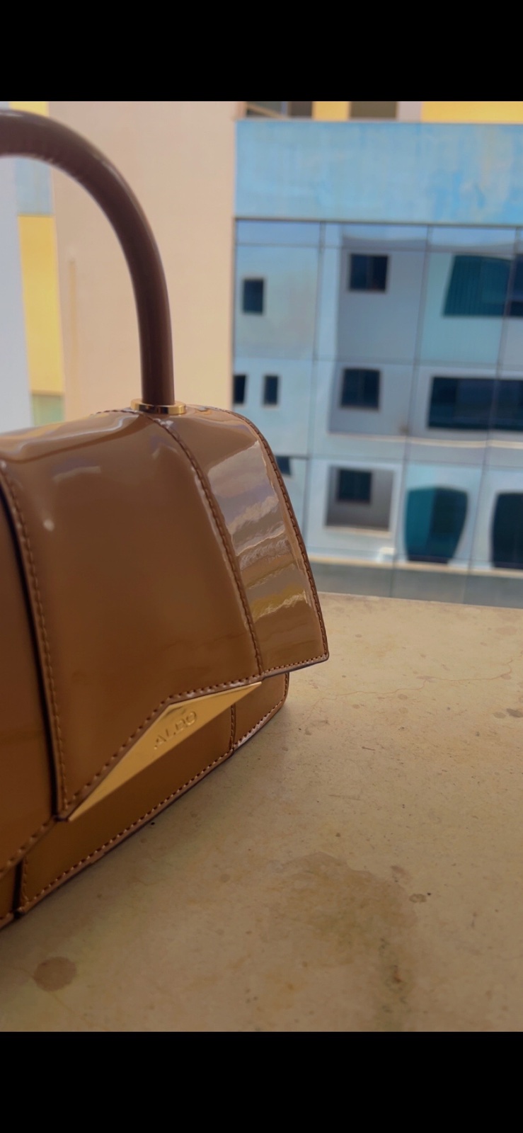 Sac a main aldo creme vernis
