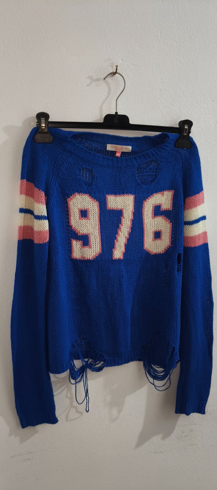Blue knit sweater