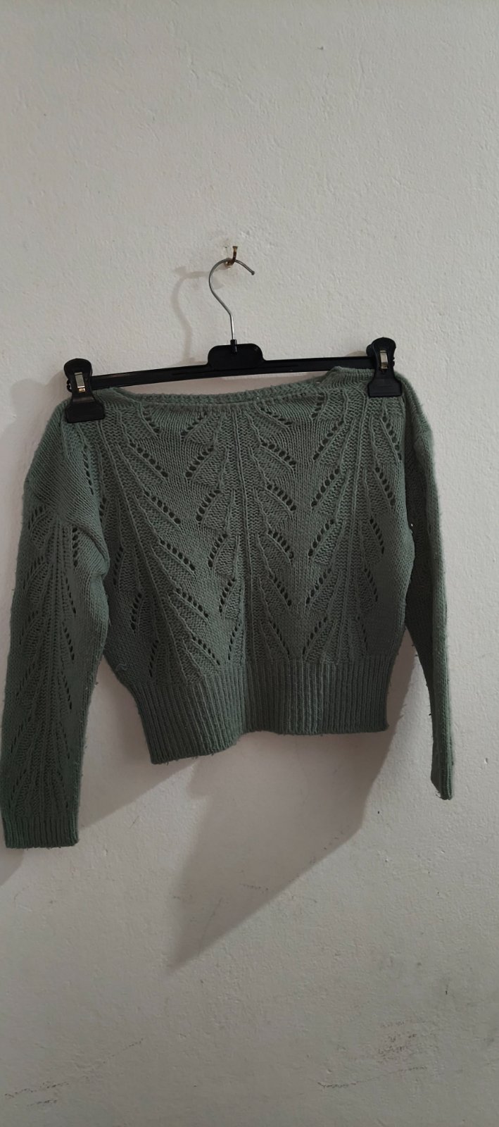 Open-knit cropped sweater