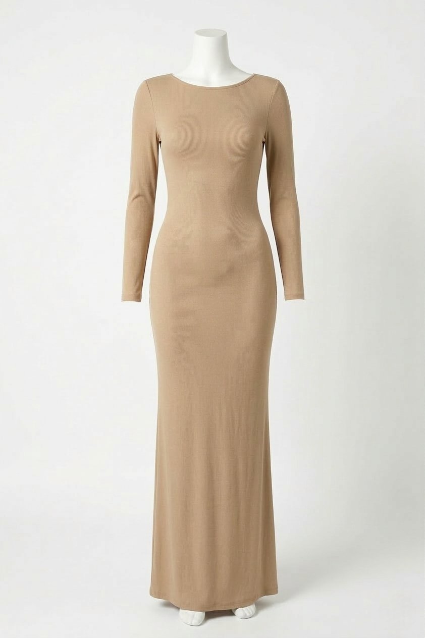 Robe beige doublé 