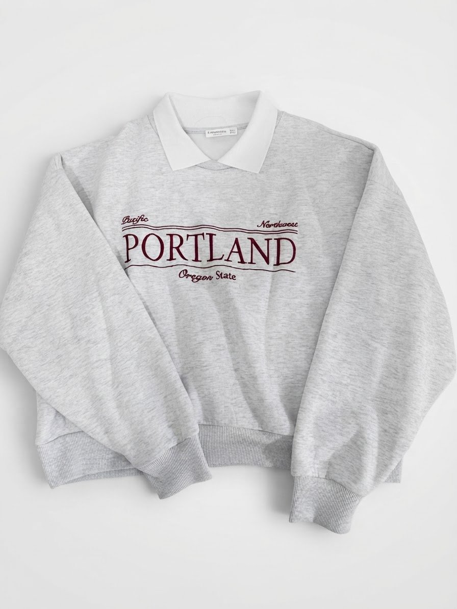 Sweatshirt gris stradivarius 