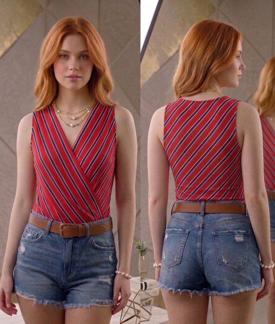 Top Croisé à Rayures – Style Chic & Décontracté