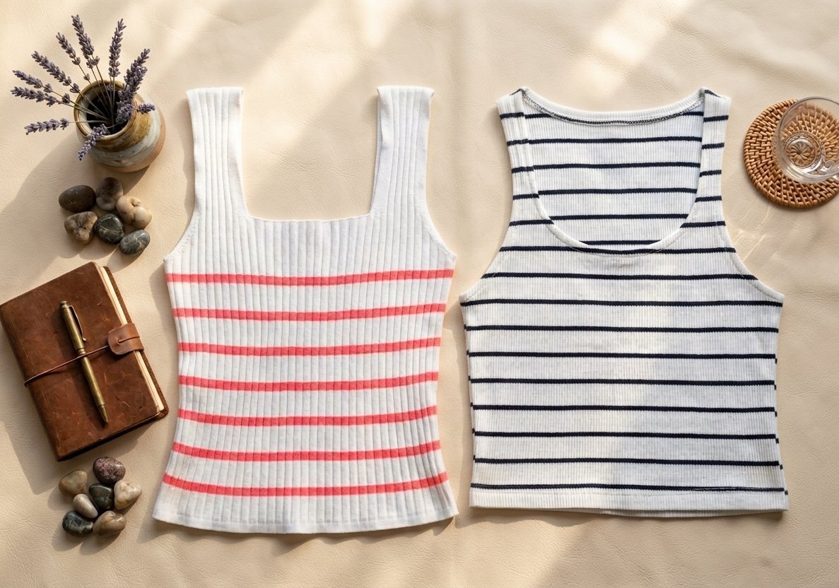 Duo de Crop Tops Rayés - Style Marin & Frais