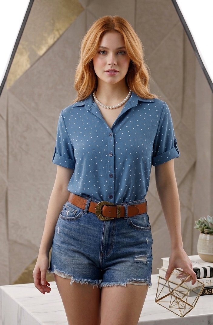 Chemise bleu