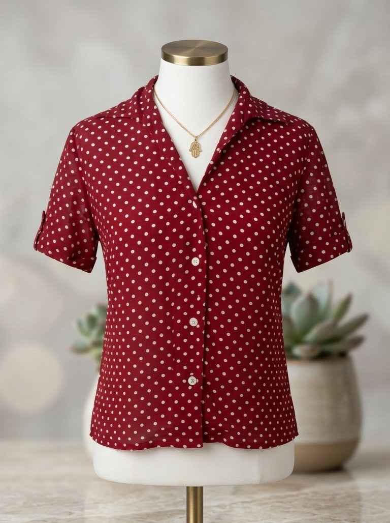 Lot de deux chemises rouge et bleu 