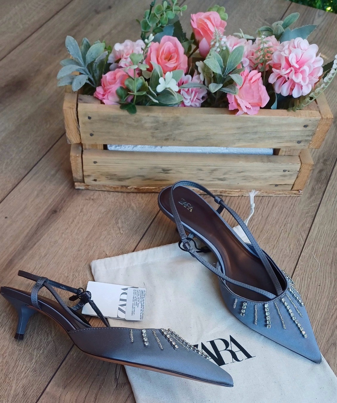 Mules à strass Zara