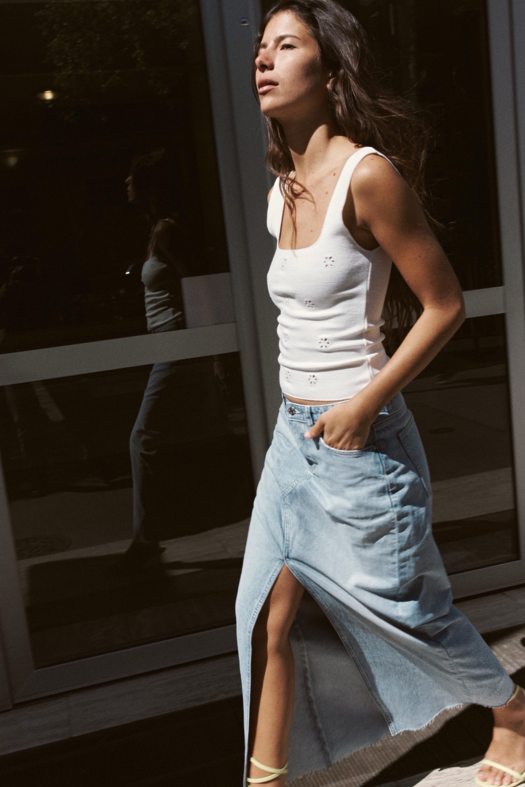 Jupe midi djean Zara