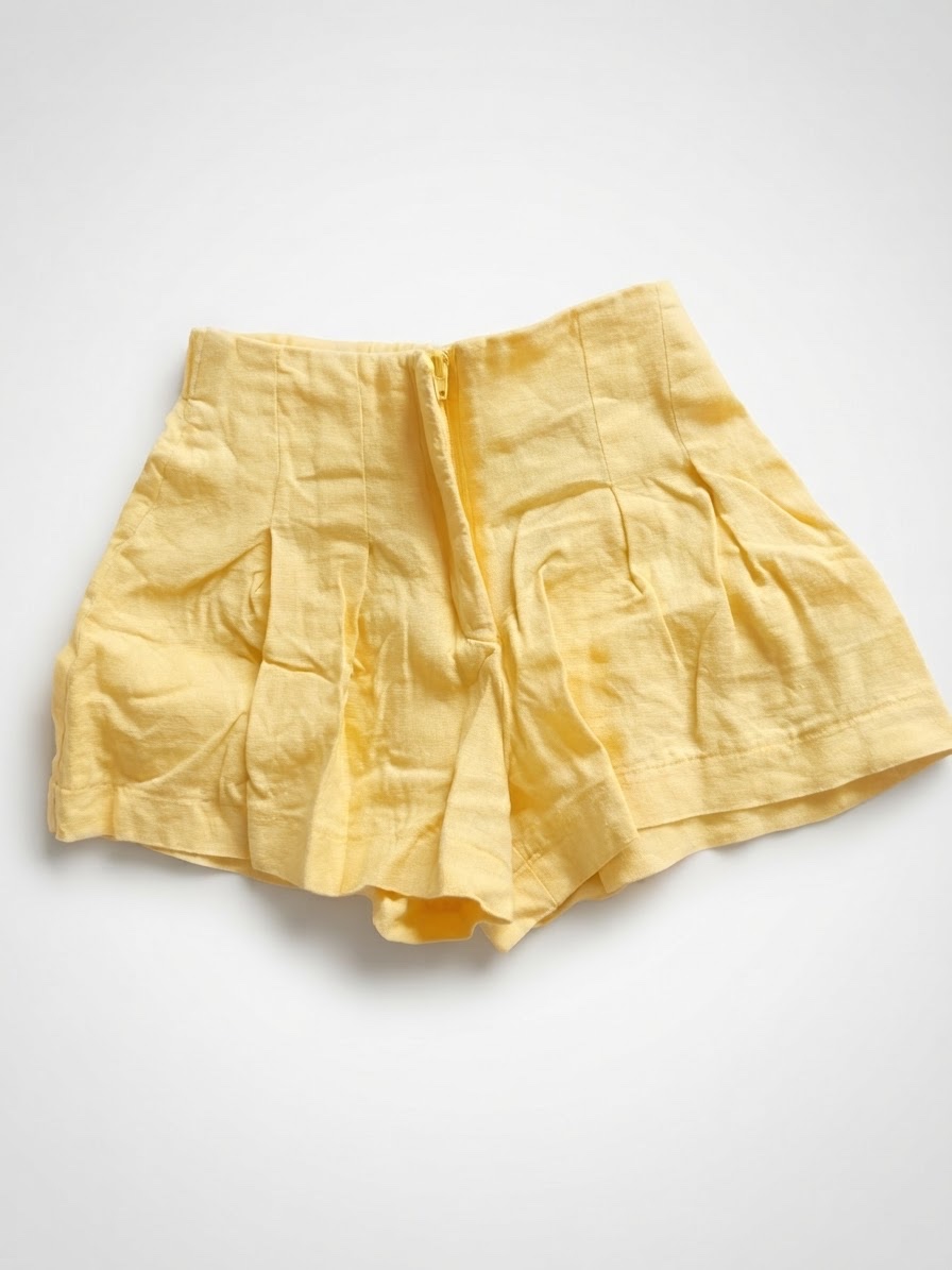 Short koton jaune