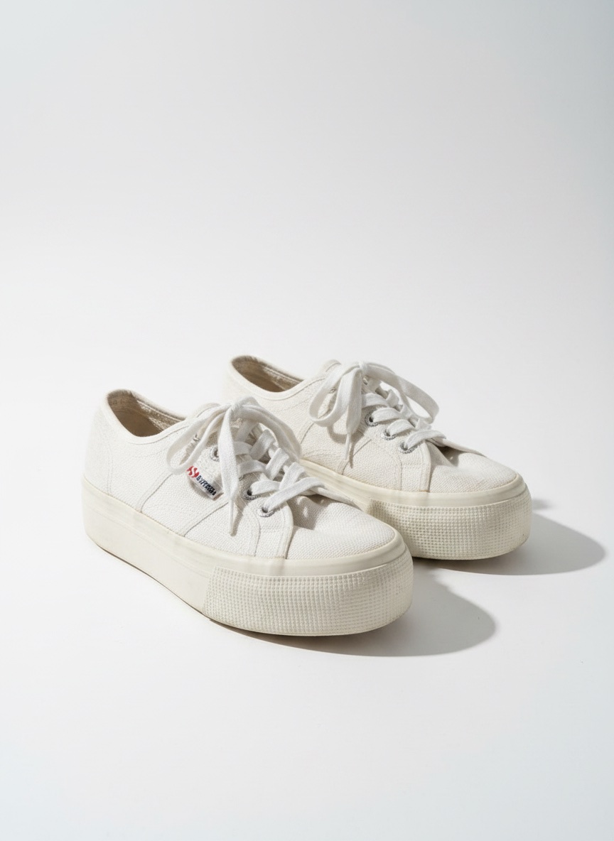 Superga 2750 blanche T37.5 — original importé 👟