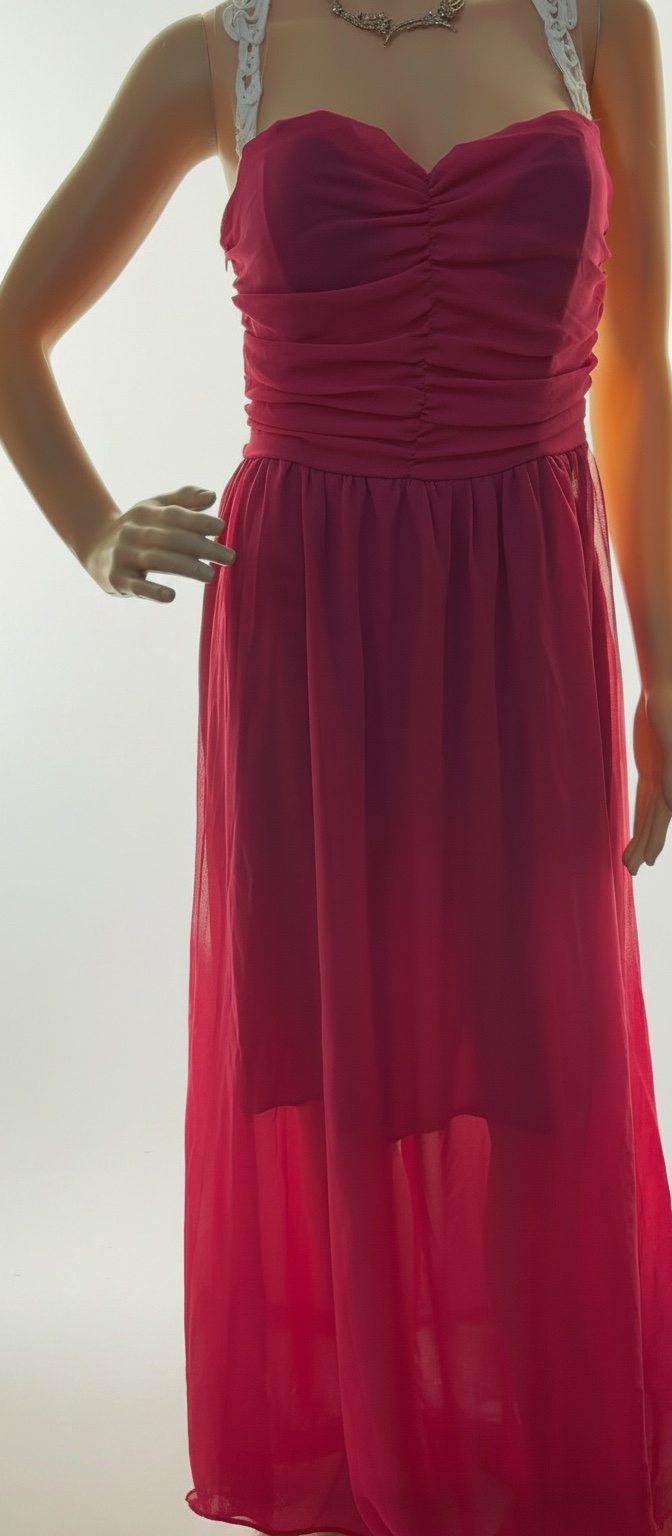 Robe longue fuchsia élégante
