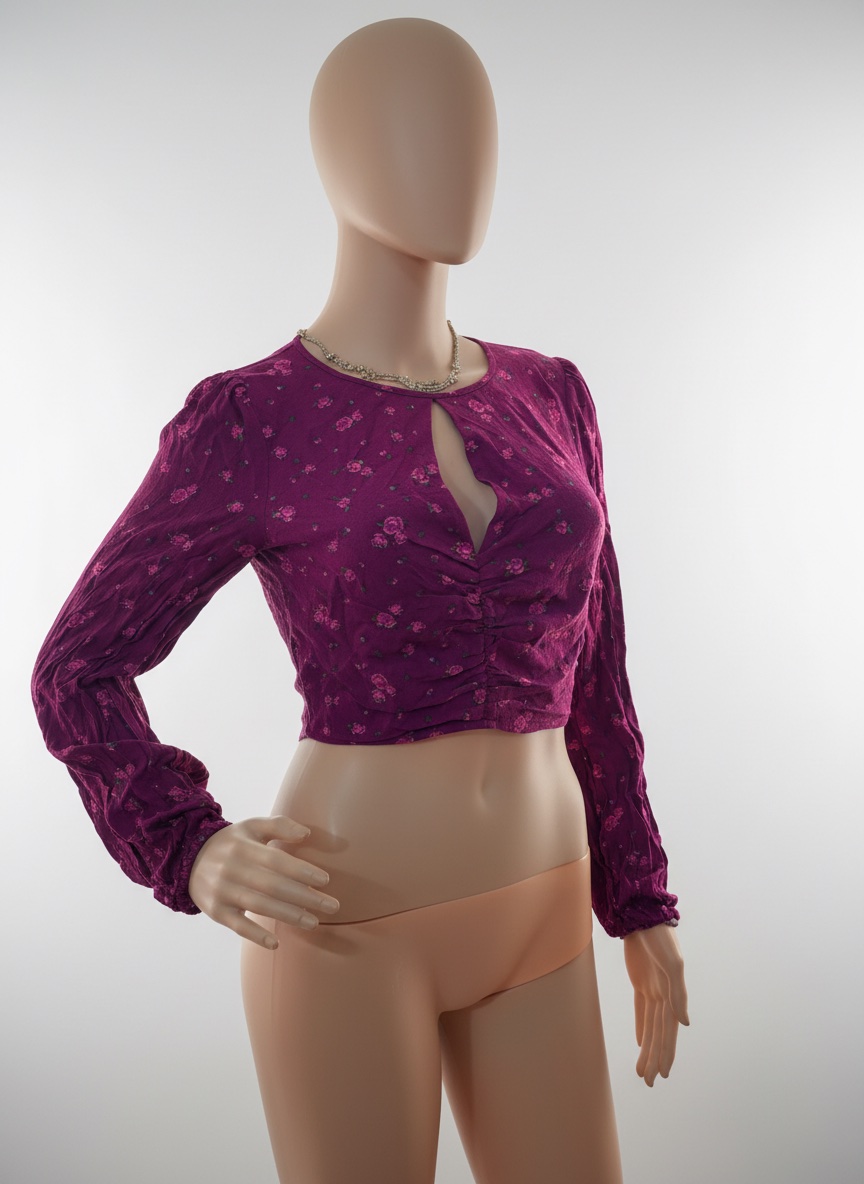 Top violet fleuri 
