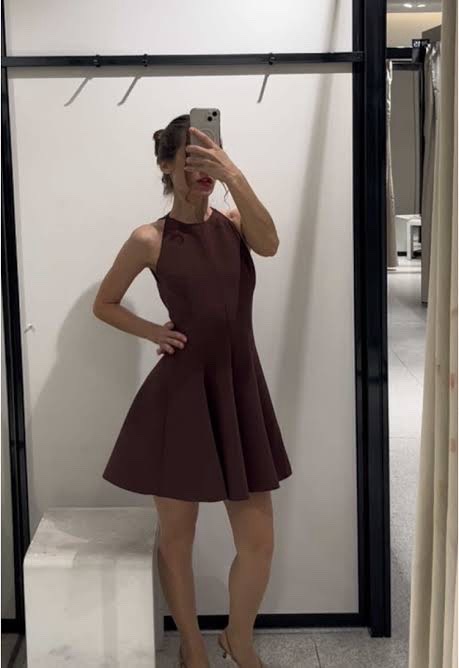 Robe zara marron