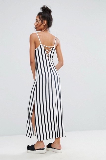Robe maxi rayée