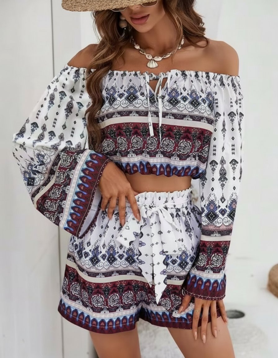💫ensemble deux pièces bohème  "co-ord set"