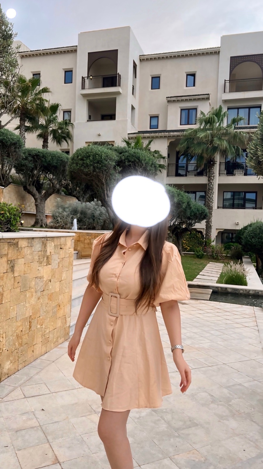 Mini robe beige