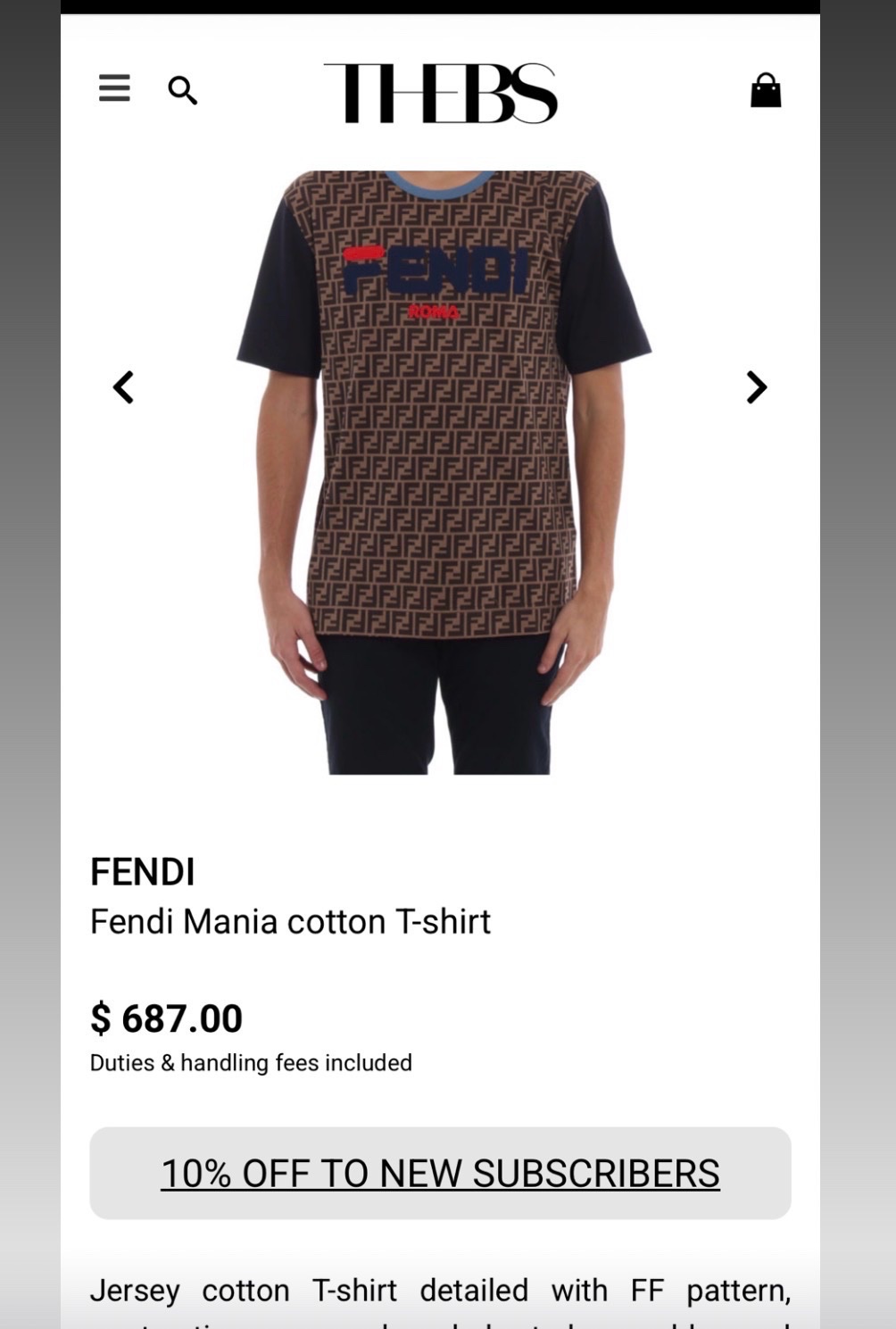 Fendi x fila homme taille S