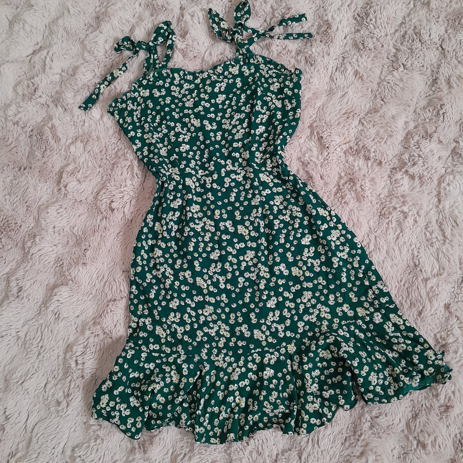  robe vert Fleurie 