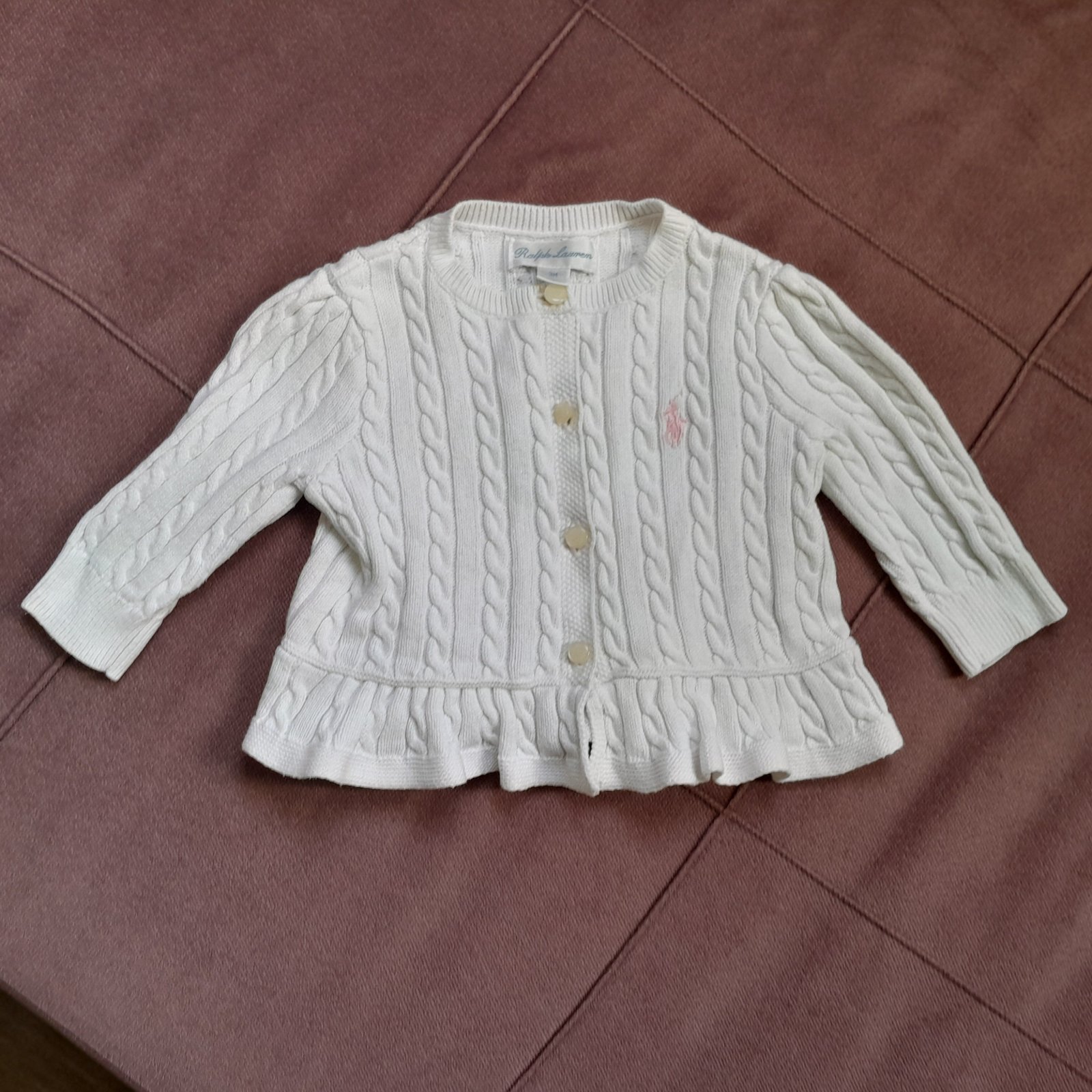 POLO RALPH LAUREN KIDS cardigan en maille torsadée